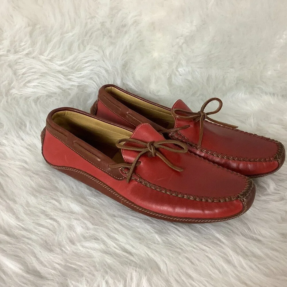 Trask Men's Red Leather Drake Driving Moccasin 9.5